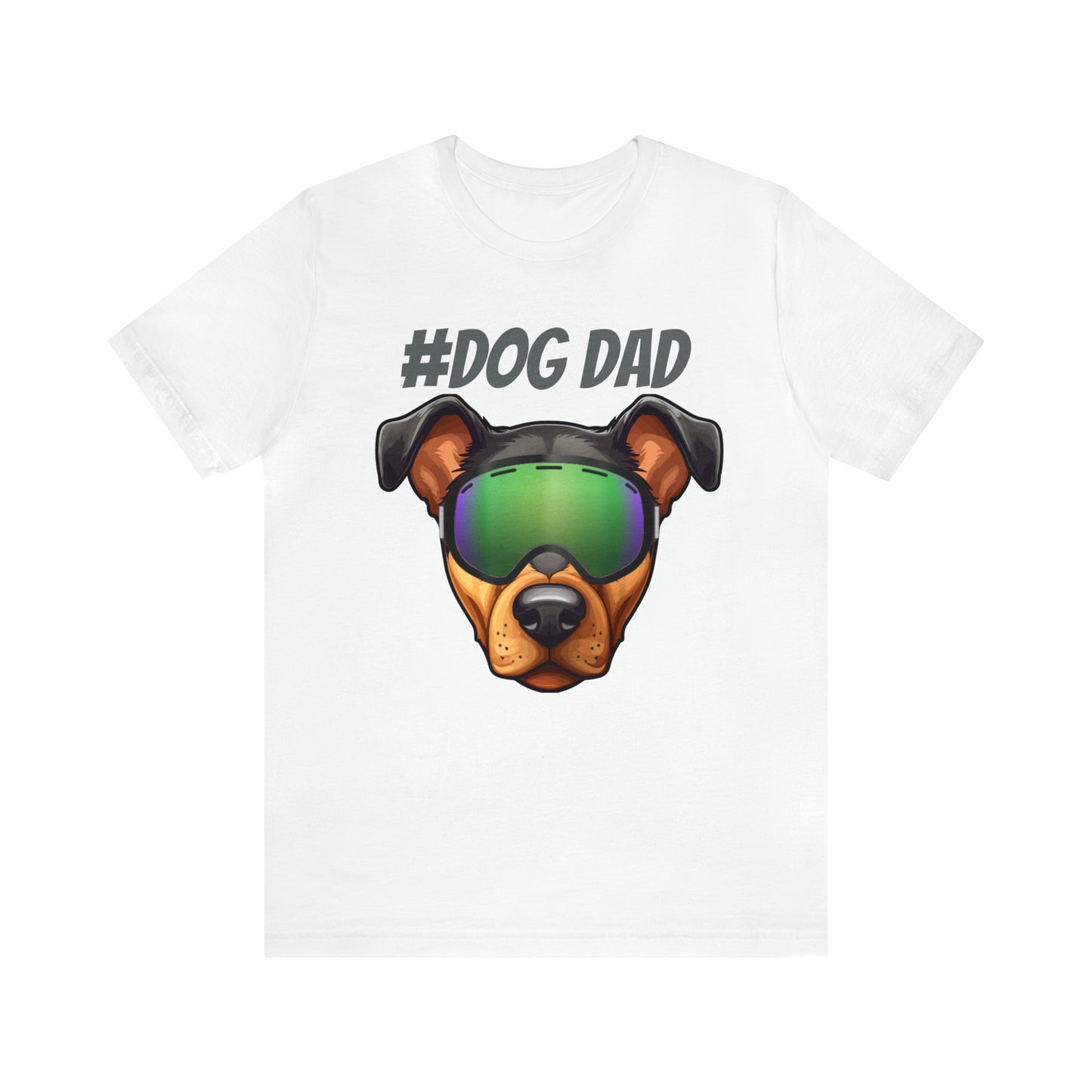 You belong here "Dad Dog" LOVE DOG DAD t-shirt, celebrating the love and dedication of dog dads Unisex Jersey Short Sleeve Tee