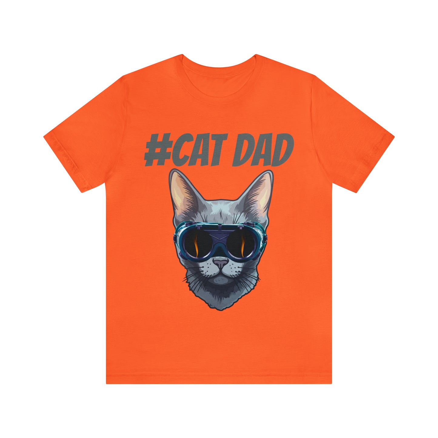 Our "#Cat Dad" t-shirt, perfect for cat lovers who proudly embrace their role as cat dads. Unisex Jersey Short Sleeve Tee