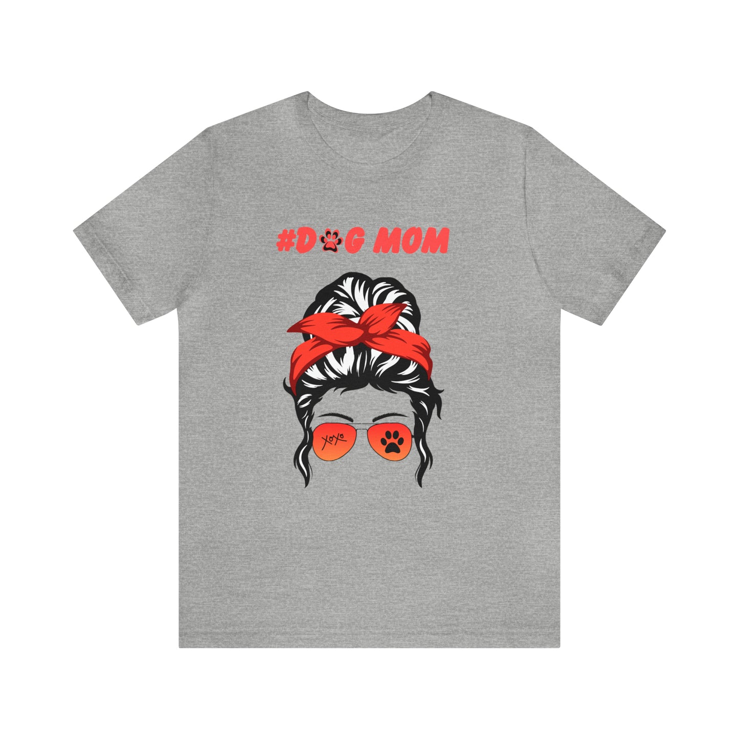 "Power Girl Dog Mom" t-shirt, celebrating the super dog moms! Unisex Jersey Short Sleeve Tee