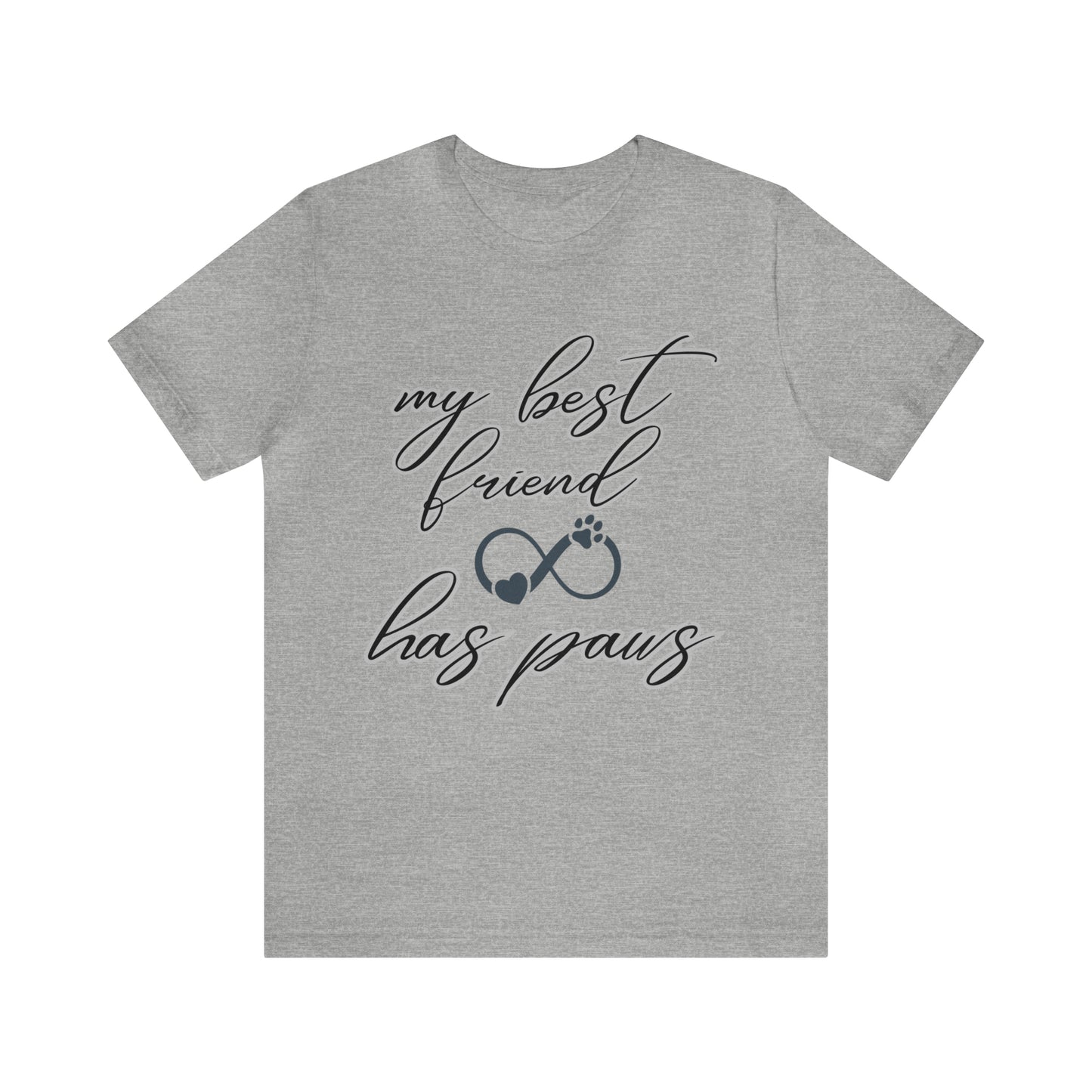 "Infinity Best Dog Friend" - Unisex Jersey Short Sleeve Tee