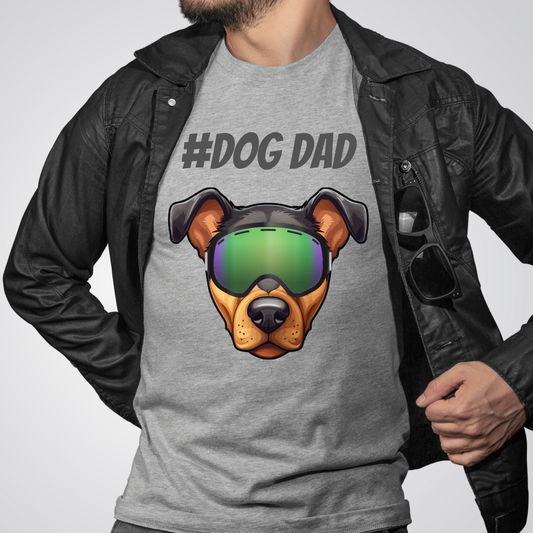 You belong here "Dad Dog" LOVE DOG DAD t-shirt, celebrating the love and dedication of dog dads Unisex Jersey Short Sleeve Tee